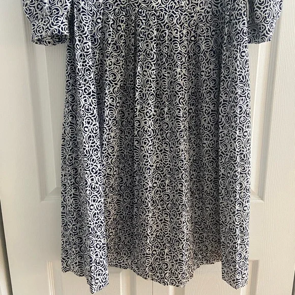 Vintage blue and white dress size medium - Picture 3 of 8